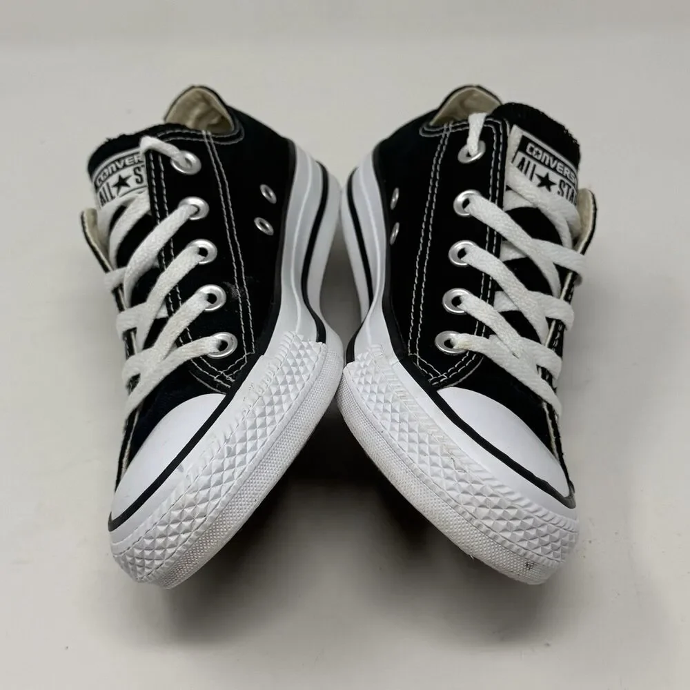 Converse All Star Shoes Womens 6 Black Canvas Low Top Sneakers Chucks Grunge